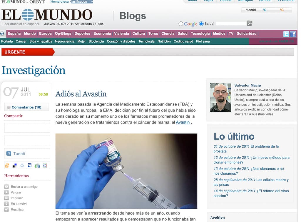 Dois problemas claros com Avastine para pacientes com glioblastoma